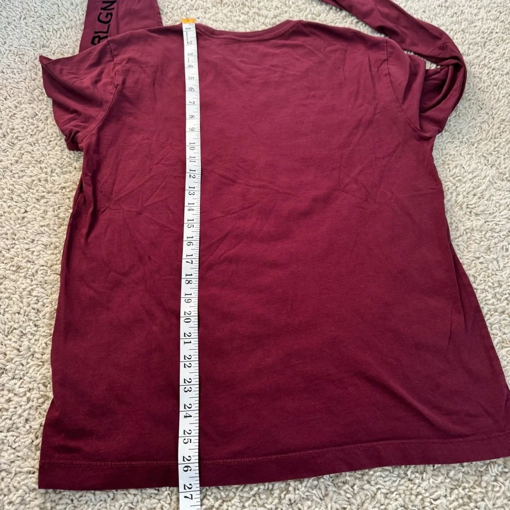 True Religion Shirt Men’s Medium Maroon Tee Long Sleeve